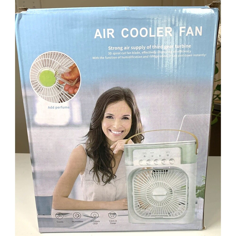 Rohs CE Air Cooler Personal Fan Third Gear Turbine Type C Power 10W Open Box